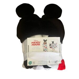 Disney Mickey Mouse Kids Hooded Bath Wrap Towel Beach Pool Vacation